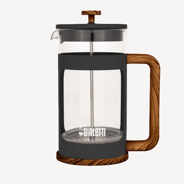 Prensa Francesa Bialetti Woody Preta 350 ml e 1 L