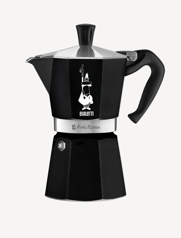 Cafeteira Italiana Bialetti Moka Express Preta 3 e 6 Xícaras