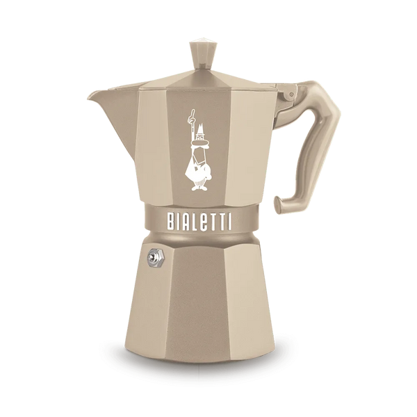 Cafeteira Italiana Bialetti Moka Exclusive Induction Areia