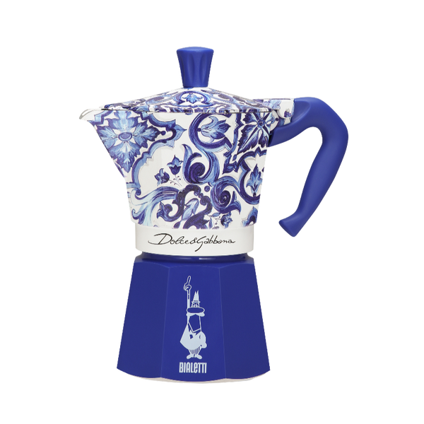 Cafeteira Italiana Bialetti Moka Express D&G Blu Mediterraneo