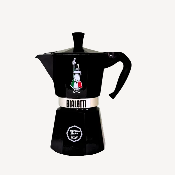 Cafeteira Italiana Bialetti Moka Express Omino Preta 6 Xícaras
