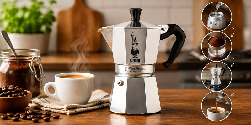 Como usar a cafeteira italiana passo a passo