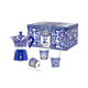 Kit Cafeteira Italiana Bialetti Moka Express Dolce & Gabbana Blu Med