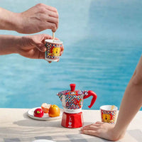 Kit Cafeteira Italiana Bialetti Moka Express Dolce & Gabbana Carretto