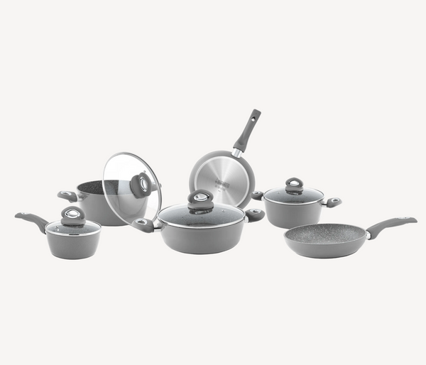 Conjunto de Panelas Bialetti Petravera Plus 10 Peças Indução