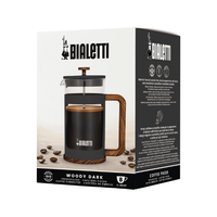 Prensa Francesa Bialetti Woody Preta 350 ml e 1 L