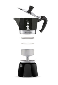 Cafeteira Italiana Bialetti Moka Express Preta 3 e 6 Xícaras
