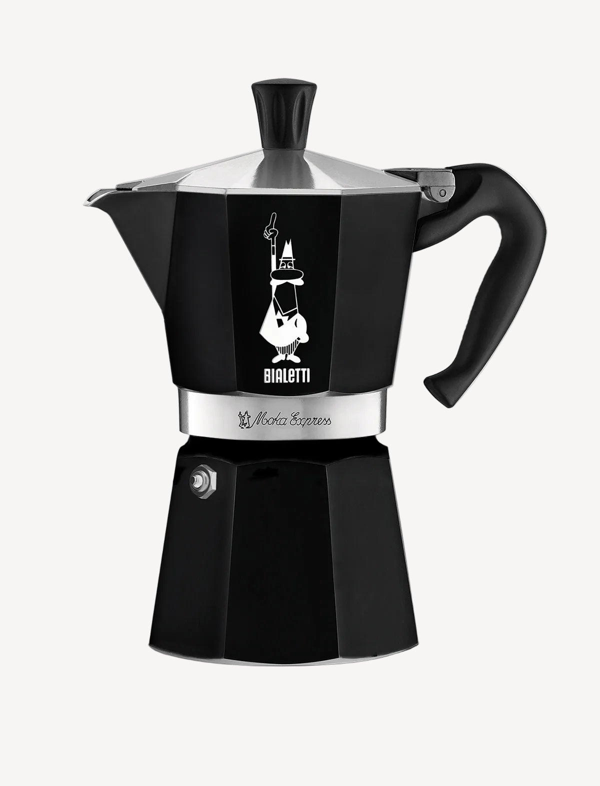 Cafeteira Italiana Bialetti Moka Express Preta 3 e 6 Xícaras