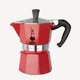 Cafeteira Italiana Bialetti Moka Express Vermelha 3 e 6 Xícaras