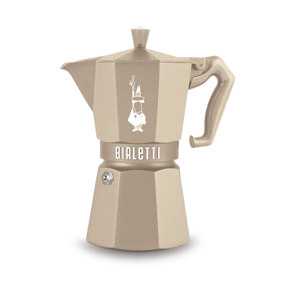 Cafeteira Italiana Bialetti Moka Exclusive Induction Areia