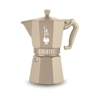 Cafeteira Italiana Bialetti Moka Exclusive Induction Areia