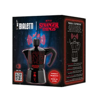 Cafeteira Italiana Bialetti Moka Express Stranger Things 3 e 6 Xíc