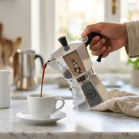 Cafeteira Italiana Bialetti Moka Express Omino Cinza 6 Xícaras