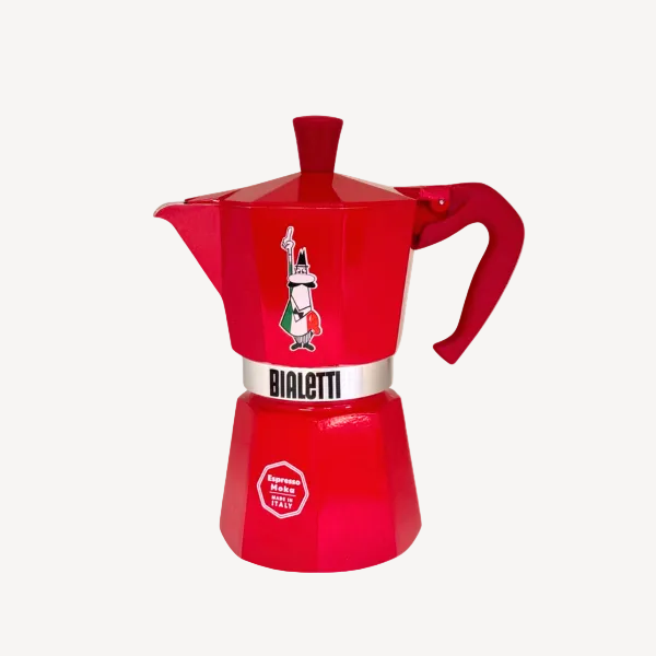 Cafeteira Italiana Bialetti Moka Express Omino Vermelha 6 Xícaras