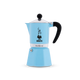 Cafeteira Italiana Bialetti Rainbow Azul Clara 3 Xícaras
