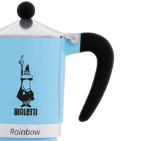 Cafeteira Italiana Bialetti Rainbow Azul Clara 3 Xícaras
