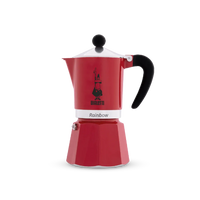 Cafeteira Italiana Bialetti Rainbow Vermelha 3 Xícaras