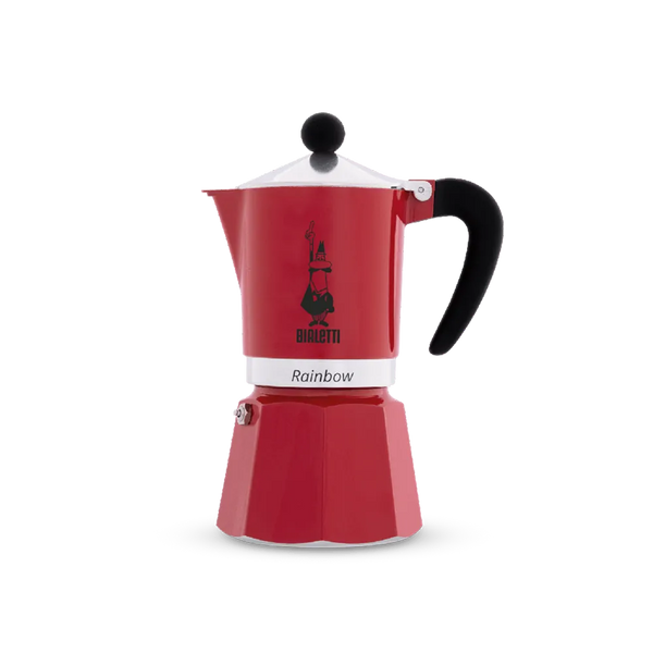 Cafeteira Italiana Bialetti Rainbow Vermelha 3 Xícaras