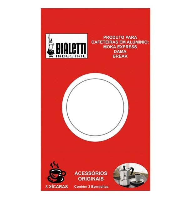 Cartela com 3 Borrachas - Cafeteira