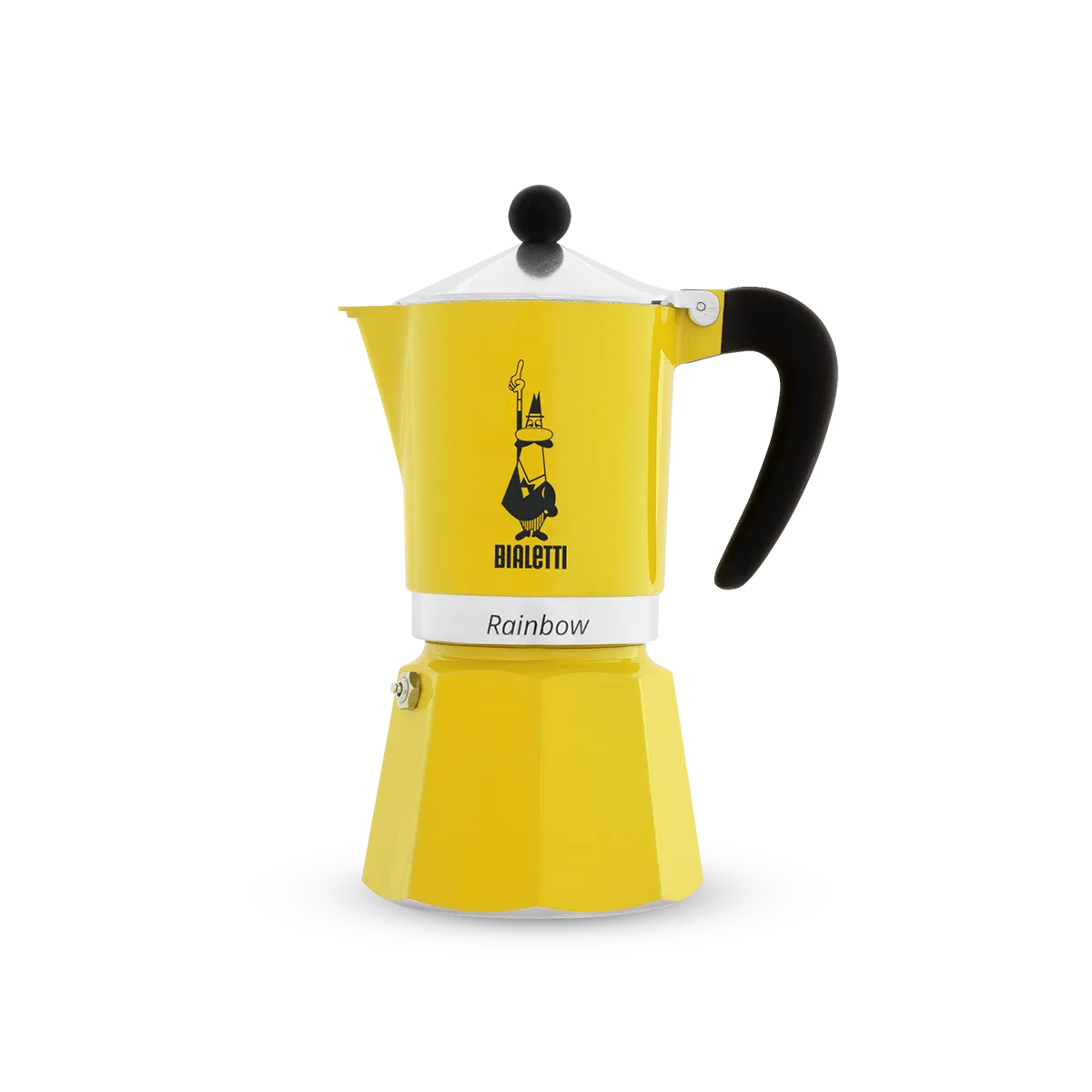 Cafeteira Italiana Bialetti Rainbow Amarela 3 Xícaras