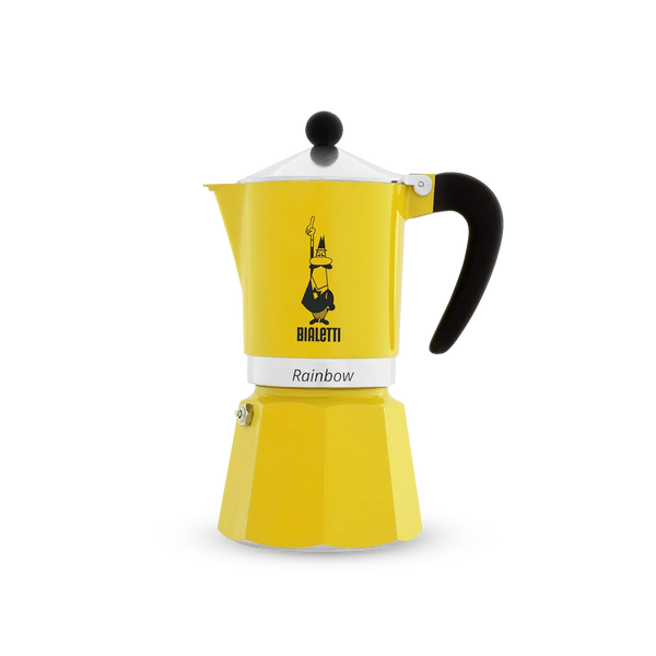 Cafeteira Italiana Bialetti Rainbow Amarela 3 Xícaras
